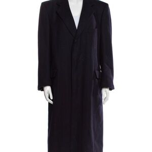 Burberry Prorsum navy blue long coat Made in Italy size L/XL EU 50